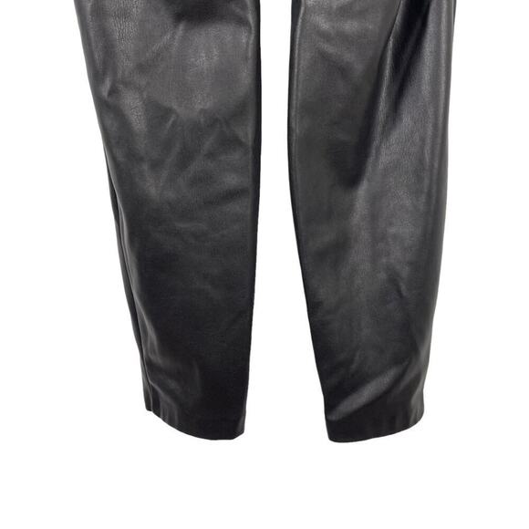 Zara Black Faux Leather High Waisted Leggings Pants Size Small 7102/260 - Picture 9 of 14